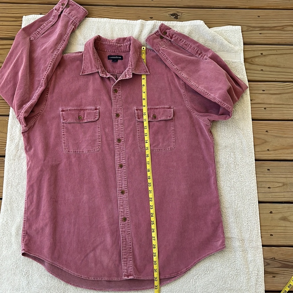 Lands’End Pocketed Corduroy Shirt Shacket XL - Picture 8 of 15
